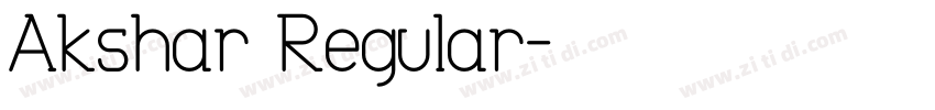 Akshar Regular字体转换
